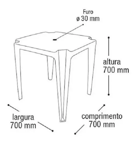 Mesa de Plástico - Imagem 3